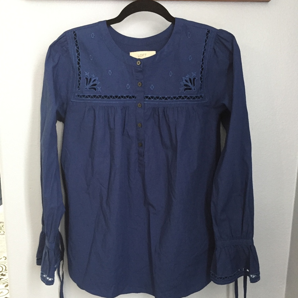 Modern blue M LOFT Cotton Tunic